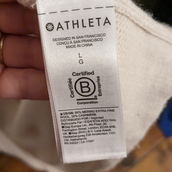 Athleta Alicia Keys Free To Roam Tunic Sweater Cashmere Wool - Size L - Picture 9 of 11